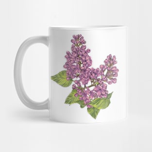 Hand-drawn lilac flower Mug